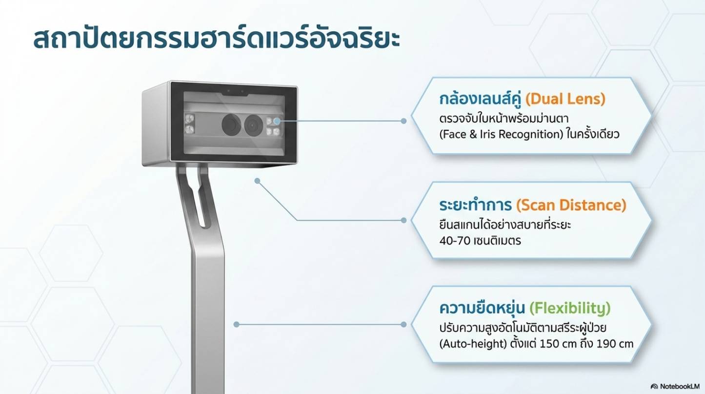 หัวกล้องสแกนใบหน้าและม่านตา